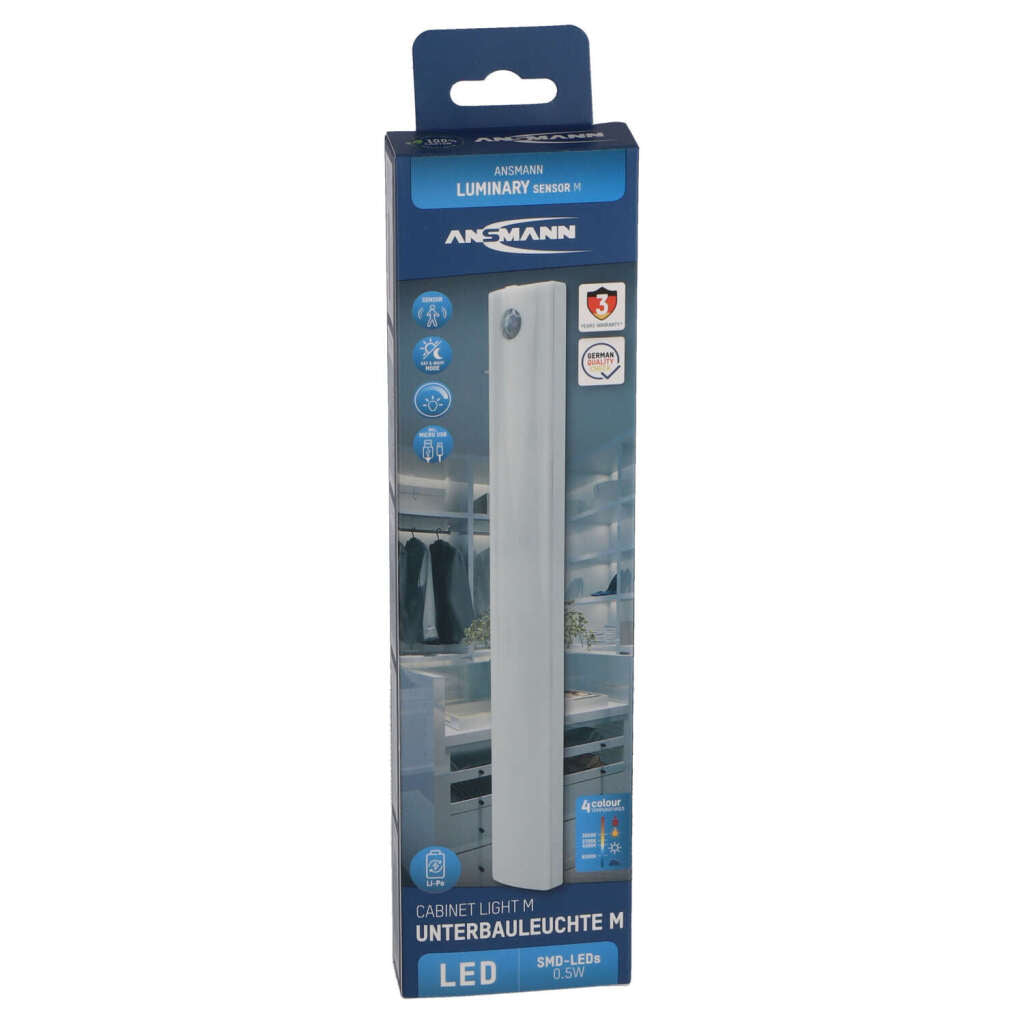 Ansmann LED Under-cabinet Lamp M Rechargeable - 5V - 251.9 mm - 1.5W