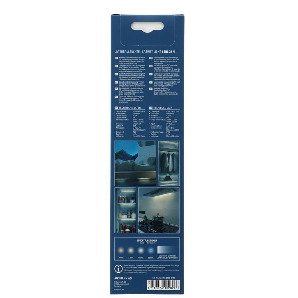 Ansmann LED Under-cabinet Lamp M Rechargeable - 5V - 251.9 mm - 1.5W