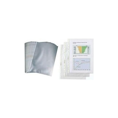 HETZEL Prospekthülle Economic, A6, PP, genarbt, 0,075 mm oben offen, Lochung: 80-27-47-27, mit Lochrandverstärkung (22318690) afbeelding 1