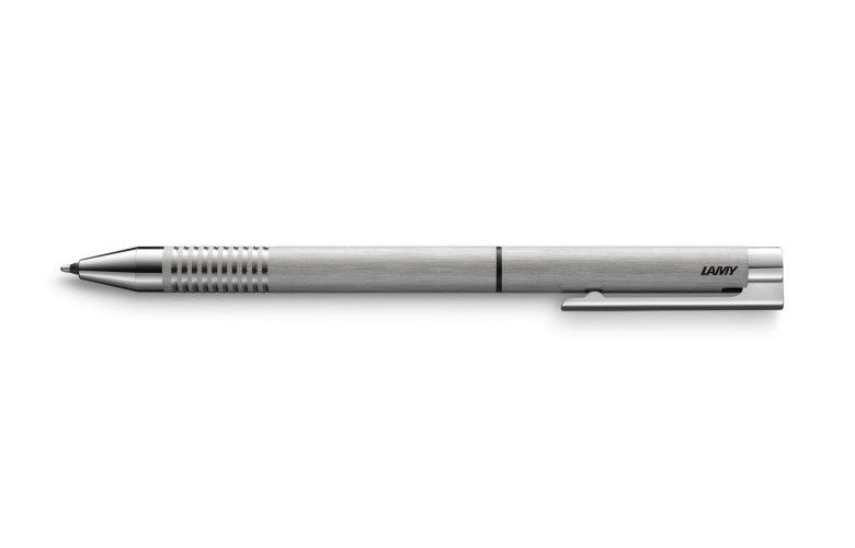 LAMY Kugelschreiber logo twin pen Multifunktionsstift silber Schreibfarbe schwarz 1 St. (1217730) afbeelding 1
