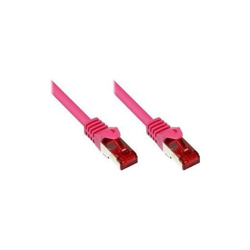 RNS® Patchkabel mit Rastnasenschutz, Cat. 6, S/FTP, PiMF, PVC, 250MHz, magenta, 30m, Good Connections (8060-300M) afbeelding 1