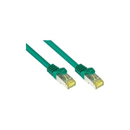 RJ45 Patchkabel mitCat.7 Rohkabel und Rastnasenschutz (RNS®), S/FTP, PiMF, halogenfrei, 600MHz, OFC, grün, 20m, Good Connections® (8070R-200G) - 4014619324552 - image 1