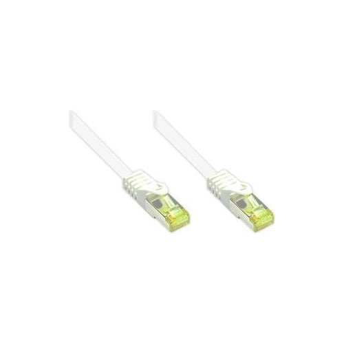 RJ45 Patchkabel mitCat.7 Rohkabel und Rastnasenschutz (RNS®), S/FTP, PiMF, halogenfrei, 600MHz, OFC, weiß, 70m, Good Connections® (8070R-700W) afbeelding 1
