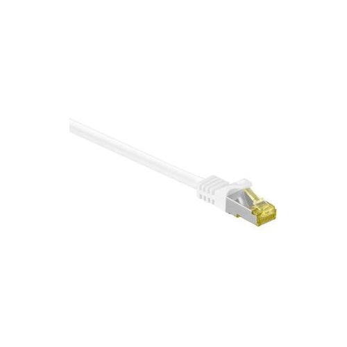RJ45 Patchkabel mitCat.7 Rohkabel und Rastnasenschutz (RNS®), S/FTP, PiMF, halogenfrei, 600MHz, OFC, weiß, 80m, Good Connections® (8070R-800W) afbeelding 1