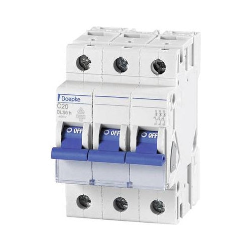 Doepke | Circuit Breaker DLS-6H-C20-3-6-KA 400V 20A 6kA C-Characteristic | 3-Pole afbeelding 1