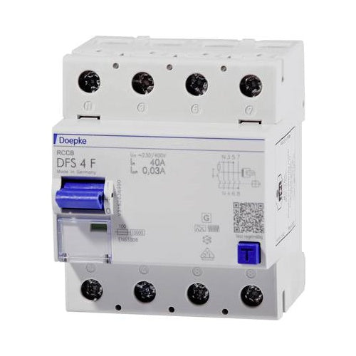 Doepke DFS 4 040-4/0,03-F Stromunterbrecher Fehlerstromschutzschalter F-Typ (09134820) afbeelding 1