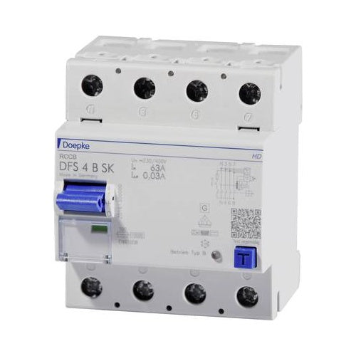 Doepke 09144998HD FI-Schutzschalter allstromsensitiv 4polig 63 A 0.03 A 230 V, 400 V (09144998HD) afbeelding 1