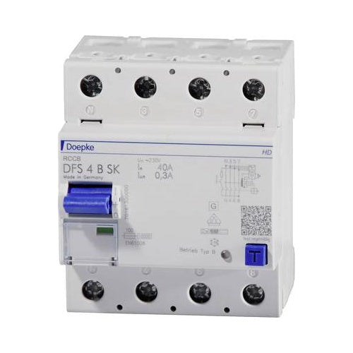Doepke 09136998HD FI-Schutzschalter 4polig 40 A 0.3 A 230 V, 400 V (09136998HD) afbeelding 1