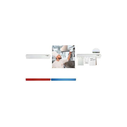 HYGOSTAR Wandklemmschiene Catch-ball-System Notebord, white aus Kunststoff, perfekt als Bonleiste, sowie für Papiere, - 1 Stück (643008) afbeelding 1