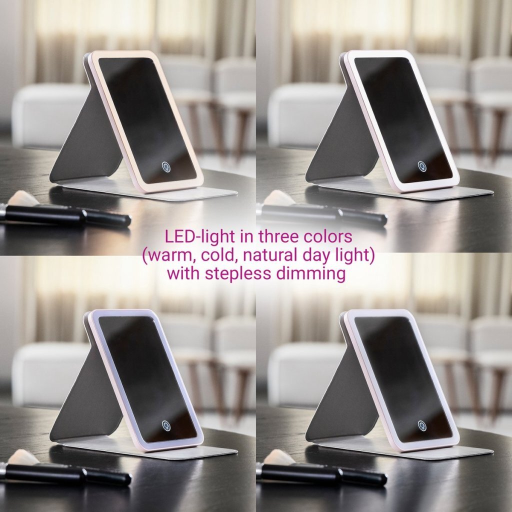 Medisana CM 400 Makeup Mirror with LED Lighting in Pink