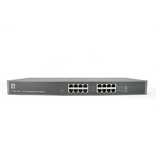 LevelOne GSW-1657 - Switch - 16 Anschlüsse - EN, Fast EN, Gigabit EN - 10Base-T, 100Base-TX, 1000Base-T - 1U (0524718) afbeelding 2