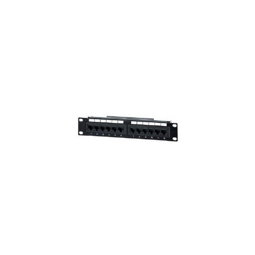 Equip - Patch Panel - RJ-45 X 12 - black - 1U - 12 Ports (208015) afbeelding 1