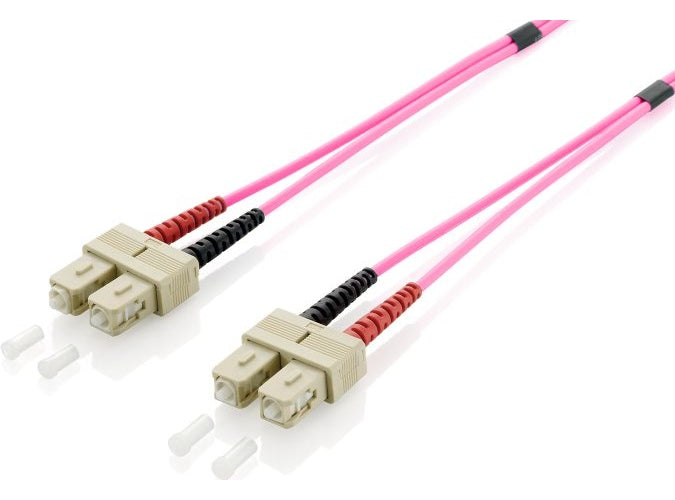 Equip Pro - Patch-Kabel - SC multi-mode (M) bis SC multi-mode (M) - 15 m - Glasfaser - 50/125 Mikrometer - OM4 - halogenfrei - violett afbeelding 1