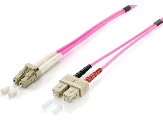Equip Pro - Patch-Kabel - LC Multi-Mode (M) - SC multi-mode (M) - 10,0m - Glasfaser - 50/125 Mikrometer - OM4 - halogenfrei - violett (255536) - 4015867178928 - image 1
