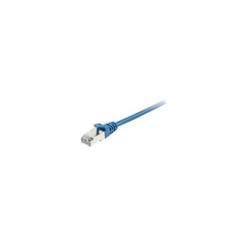 equip - Patch-Kabel - RJ-45 (M) bis RJ-45 (M) - 30,0m - SFTP, PiMF - CAT 6a - geformt, verseilt - Blau (606211) afbeelding 1