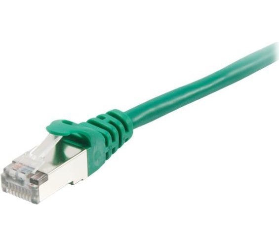 equip - Patch-Kabel - RJ-45 (M) bis RJ-45 (M) - 30,0m - SFTP, PiMF - CAT 6a - halogenfrei, geformt, ohne Haken, verseilt - grün (606411) afbeelding 1