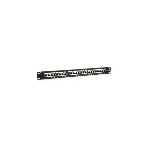 equip Pro - Patch Panel - CAT 6a - RJ-45 X 24 - Schwarz - 1U - 48,3 cm (19") (326625) afbeelding 1