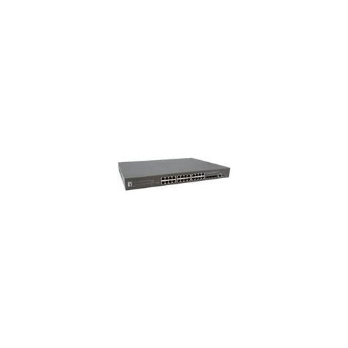 LevelOne | Switch | GTP-2871 L3 Lite Managed 24x 10/100/1000 PoE+ 4x 10Gb SFP+ 400W | Rack And Desktop Mount afbeelding 1