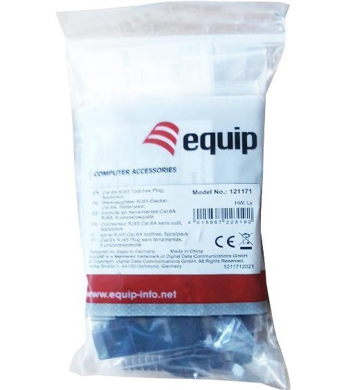 equip Pro - Netzwerkanschluss - RJ-45 (M) - S/FTP - CAT 6a - durchsichtig (Packung mit 5) afbeelding 1