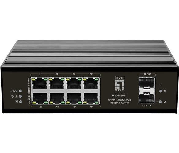 LevelOne IGP-1031 Netzwerk-Switch Gigabit Ethernet (10/100/1000) Power over Ethernet (PoE) Schwarz (IGP-1031) afbeelding 1