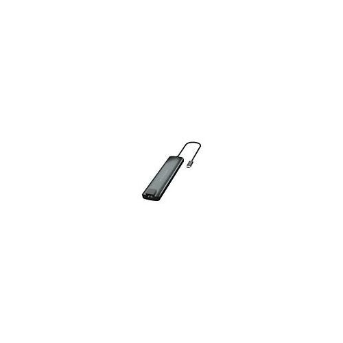 Conceptronic DONN06G - USB 3.2 Gen 1 (3.1 Gen 1) Type-C - HDMI - RJ-45 - USB 3.2 Gen 1 (3.1 Gen 1) Type-A - USB 3.2 Gen 1 (3.1 Gen 1) Type-C - 3840 x 2160 Pixel - MicroSD (TransFlash) - SD - SDHC - SDXC - 5000 Mbit/s - Schwarz - Silber (DONN06G) afbeelding 2