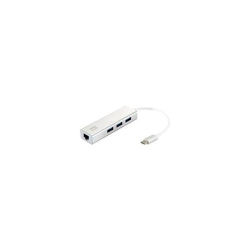 LevelOne USB-0504 - Hub - 3 x SuperSpeed USB3.0 + 1 x 10/100/1000 - Desktop (USB-0504NEUEVERSION) afbeelding 1
