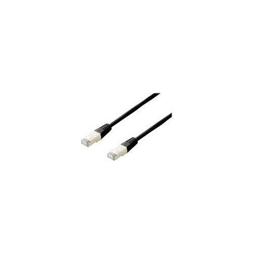 equip - Patch-Kabel - RJ-45 (M) zu RJ-45 (M) - 1 m - S/FTP - CAT 6a - halogenfrei, verseilt - Schwarz afbeelding 1