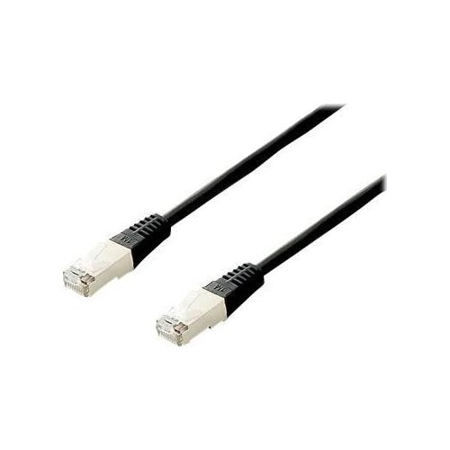 equip - Patch-Kabel - RJ-45 (M) zu RJ-45 (M) - 2 m - S/FTP - CAT 6a - halogenfrei, verseilt - Schwarz afbeelding 1