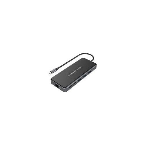 Conceptronic DONN15G - Dockingstation - USB-C 3,2 Gen 1 - VGA, 2 x HDMI - GigE (DONN15G) afbeelding 1