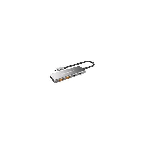 CONCEPTRONIC Dock USB-C->2xUSB-C,2xUSB-A,100WPD o.N.0.25m gr (HUBBIES15G) afbeelding 1
