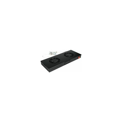 Equip Lüftermodul 19" für Serverschränke 4xLüfter RAL9005 (EZF-2-B) afbeelding 1