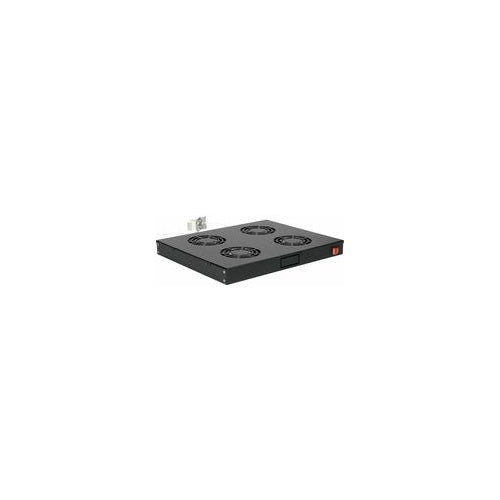 Equip Lüftermodul 19" für Serverschränke 4xLüfter RAL9005 (EZF-4-B) afbeelding 1