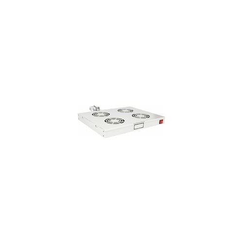 Equip Lüftermodul 19" für Serverschränke 4xLüfter RAL7035 (EZF-4-G) afbeelding 1