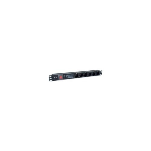 Equip Steckdosenleiste 19" 1HE 6fach mit Schuko+ Schalt Alu - Steckdosenleiste (333317) afbeelding 1
