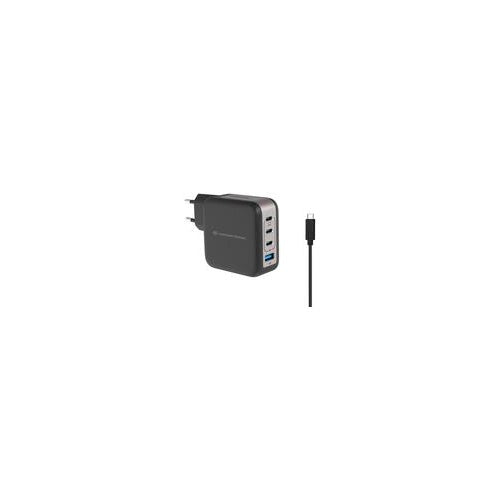 Conceptronic Ladegerät 4Port 100W 3xUSB-C 1xUSB-A+3-in-1 sw (ALTHEA18B) afbeelding 1