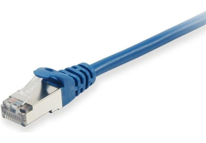 equip - Patch-Kabel - RJ-45 (M) zu RJ-45 (M) - 25,0m - S/FTP, PiMF - CAT 6a - halogenfrei, geformt, verseilt - Blau (606213) afbeelding 1