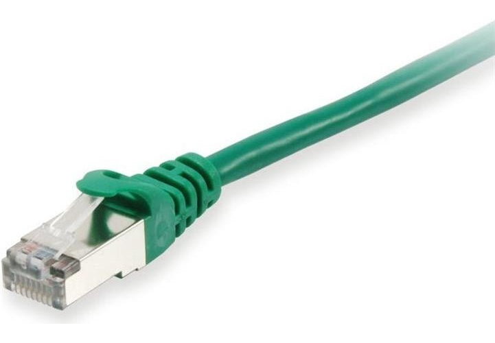 equip - Patch-Kabel - RJ-45 (M) zu RJ-45 (M) - 25,0m - S/FTP, PiMF - CAT 6a - halogenfrei, geformt, verseilt - grün (606413) afbeelding 1