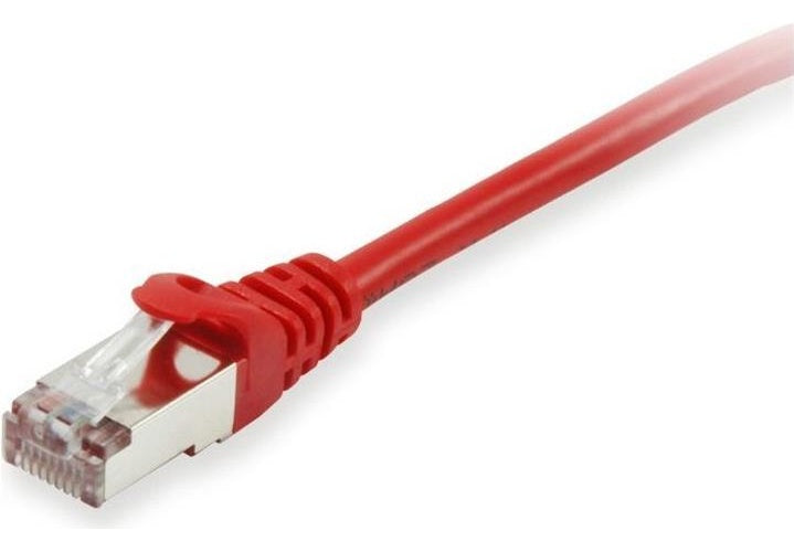 equip - Patch-Kabel - RJ-45 (M) zu RJ-45 (M) - 25,0m - S/FTP, PiMF - CAT 6a - halogenfrei, geformt, verseilt - Rot (606513) afbeelding 1