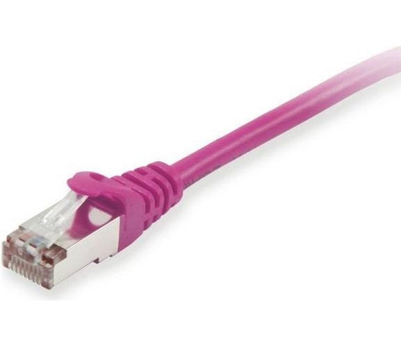 equip - Patch-Kabel - RJ-45 (M) zu RJ-45 (M) - 25,0m - S/FTP, PiMF - CAT 6a - halogenfrei, geformt, verseilt - lila (606813) afbeelding 1