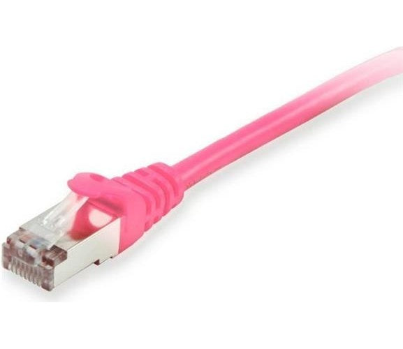equip - Patch-Kabel - RJ-45 (M) zu RJ-45 (M) - 25,0m - S/FTP, PiMF - CAT 6a - halogenfrei, geformt, verseilt - pink (606913) afbeelding 1