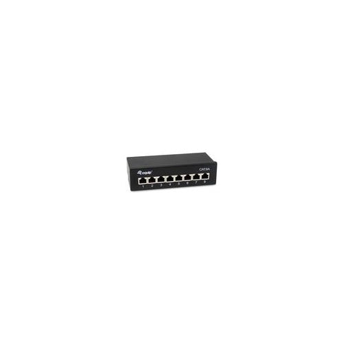 Equip Patchpanel 8x RJ45 Cat6A 19" FTP 1HE Premium schwarz - FTP - RJ-45 (326621) afbeelding 1