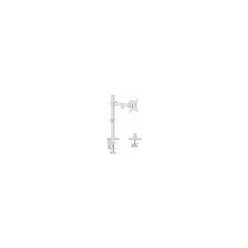 equip - Befestigungskit (Kabeldurchführungsklemme, Schrauben, Klemmhalterung) - für LCD-Display / Curved LCD-Display - articulating - Kunststoff, stainless steel - weiß - Bildschirmgröße: 43,2-81,3 cm (17"-32") - Tischmontage (650166) afbeelding 1