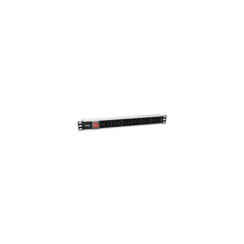 Equip Steckdosenleiste 19" 1HE 12fach mit Schuko+ Schalt A - Steckdosenleiste (333318) - 4015867238554 - image 1
