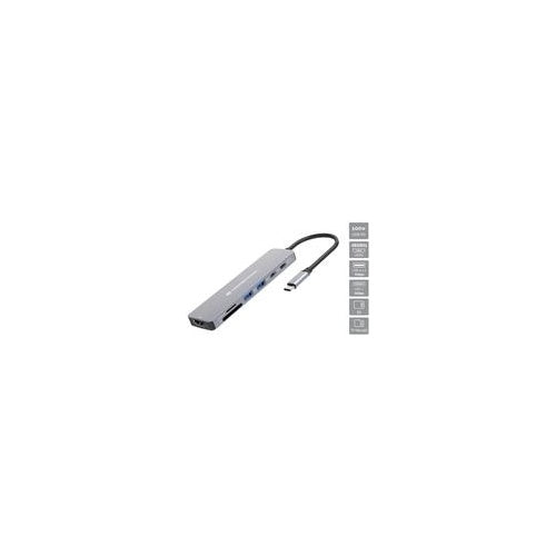 Conceptronic | Docking Station | DONN28G USB-C To HDMI 2x USB-A, 2x USB-C, SD TF - 0.25m Cable afbeelding 1