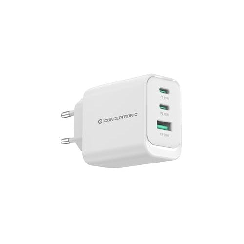 Conceptronic Ladegerät 3Port 65W 2xUSB-C 1xUSB-A weiß (ALTHEA21W65) afbeelding 2