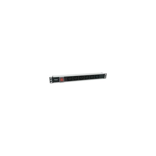 Equip Steckdosenleiste 1U 6xIEC C19 Ein u. Ausschalter sw - Steckdosenleiste (333319) afbeelding 1
