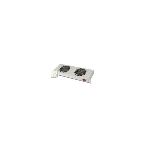 Digitus DN-19 FAN-2-HO-SW - Racklüfter-Kit mit Thermostat - Schwarz - 48,3 cm (19") (DN-19 FAN-2-HO-SW) afbeelding 1