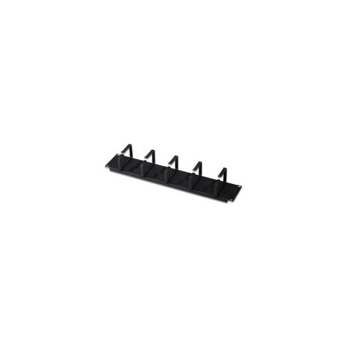 DIGITUS Professional Line DN-19 ORG-2U-SW - Kabelführungsplatte für Schaltschrank - Schwarz, RAL 9005 - 4016032246138 - image 1