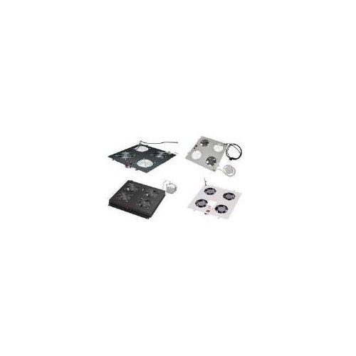 Digitus DN-19 FAN-2 - Rack-Lüftereinsatz mit Thermostat (2 Lüfter) - Schwarz, RAL 9005 - 48,3 cm (19") (DN-19 FAN-2-BN) afbeelding 1