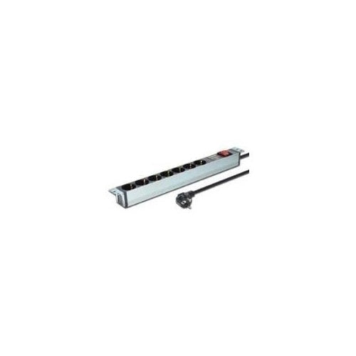 DIGITUS DN-95407 - Verlängerungsschnur (Rack - einbaufähig) - Wechselstrom 250 V - 7 Ausgangsstecker - 1U - 48,3 cm (19") (DN-95407) - 4016032339335 - image 1